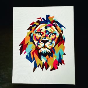 Lion Design on Stretched Canvas