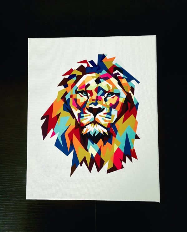 Lion Design on Stretched Canvas